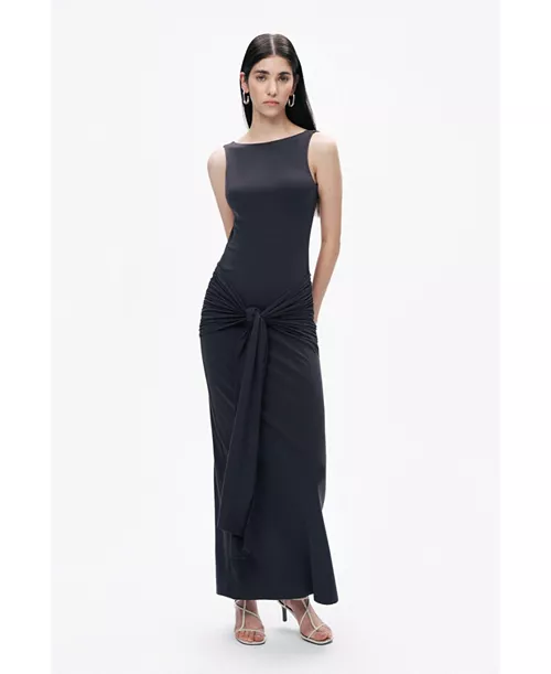 women's backless maxi dress