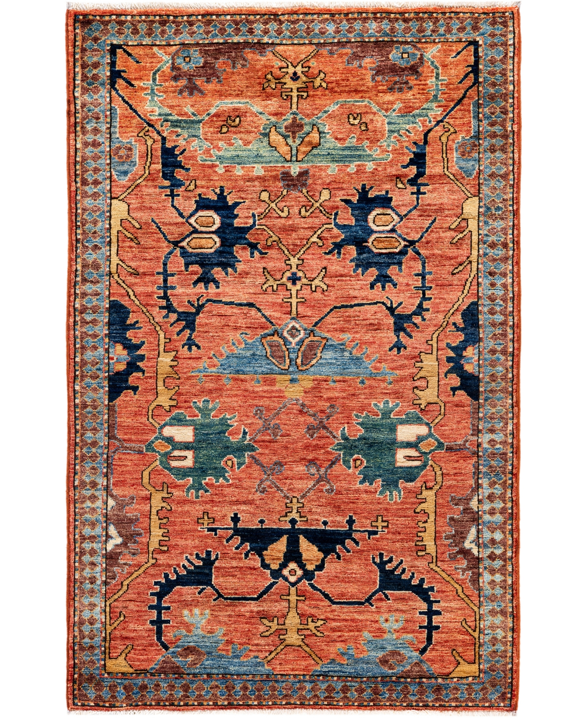 Adorn Hand Woven Rugs Serapi M1945 3'3''x5' Area Rug - Red