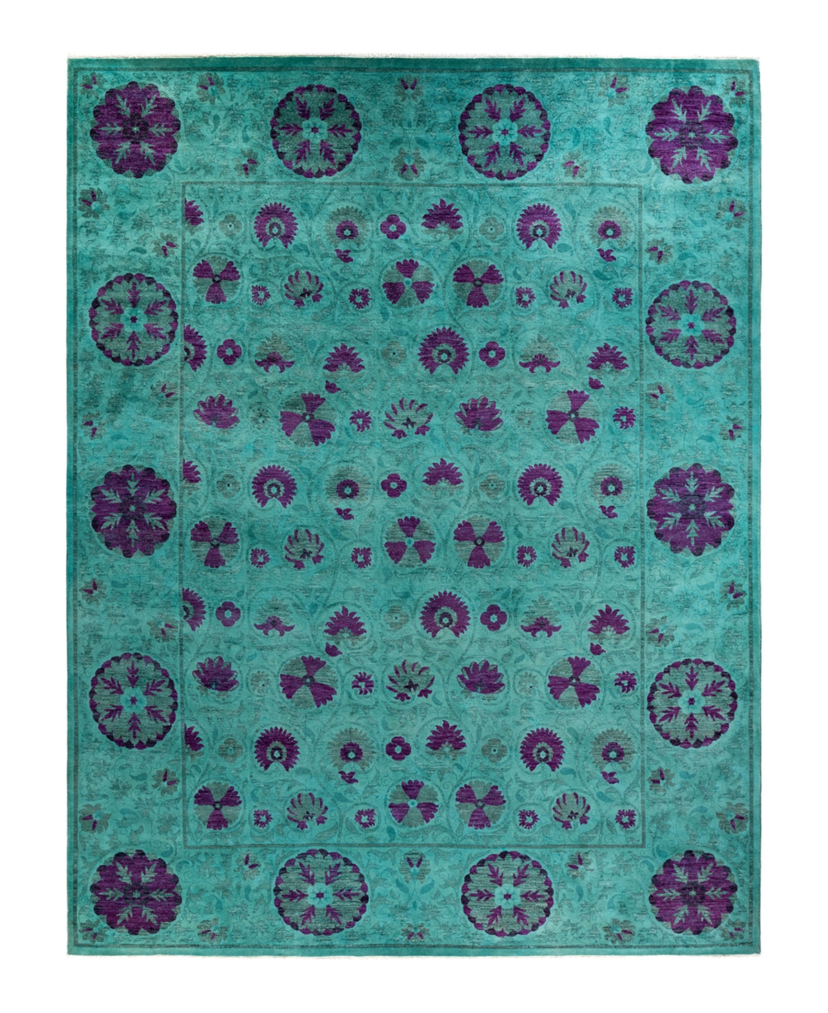 Adorn Hand Woven Rugs Vibrance M1801 Rug Collection In Green