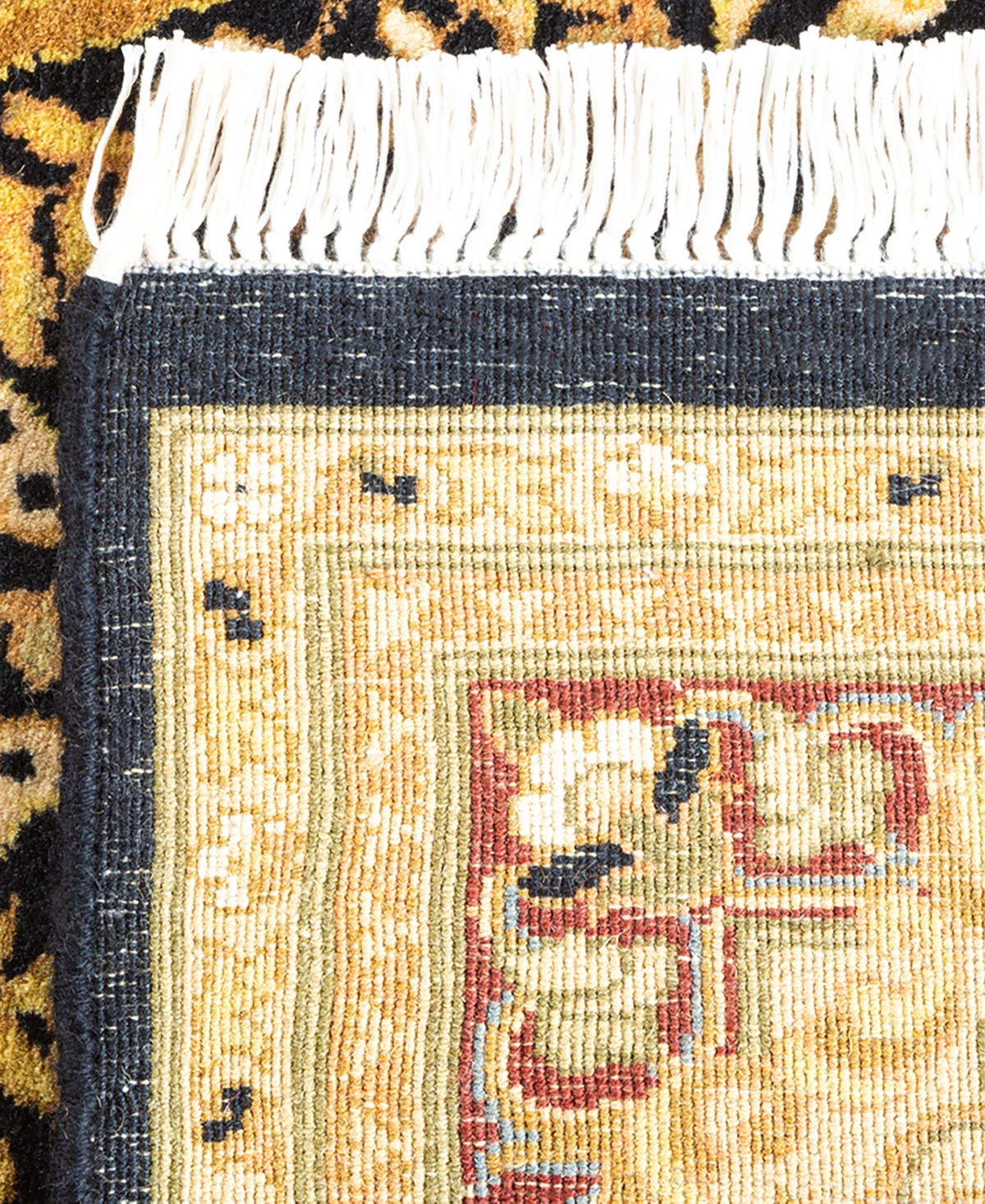 Adorn Hand Woven Rugs Mogul M1405 3'x13'10'' Runner Area Rug In Black