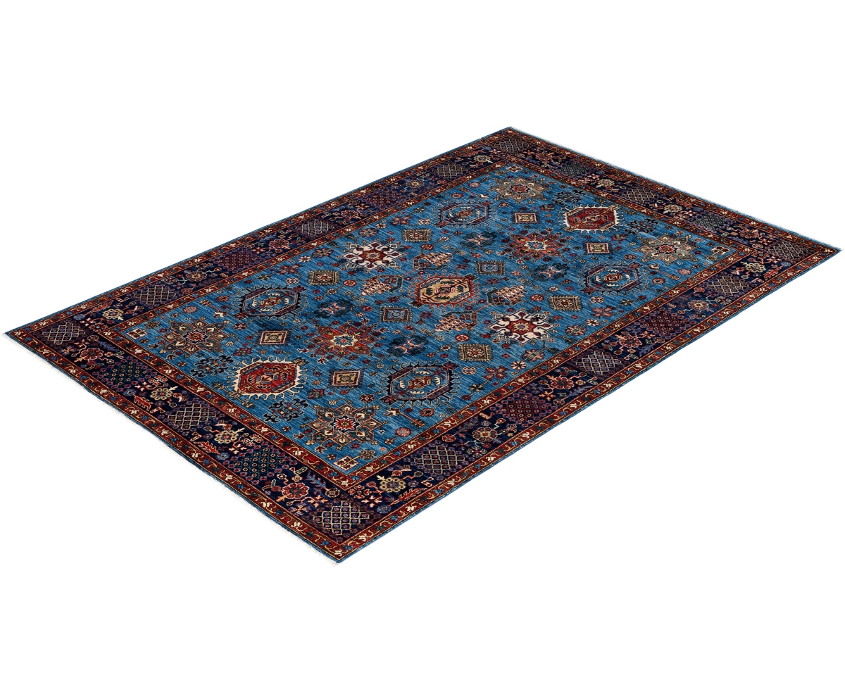 Adorn Hand Woven Rugs Serapi M1945 5'11''x8'10'' Area Rug In Light Blue