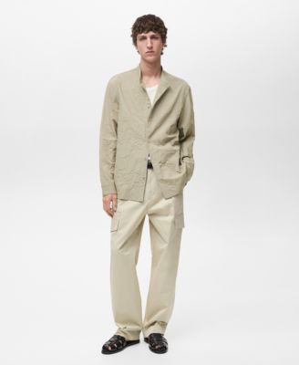 Men's Wrinkled-Effect Crew Neck Shirt