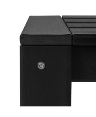 Modern Outdoor HDPE Rectangle Patio Side Table