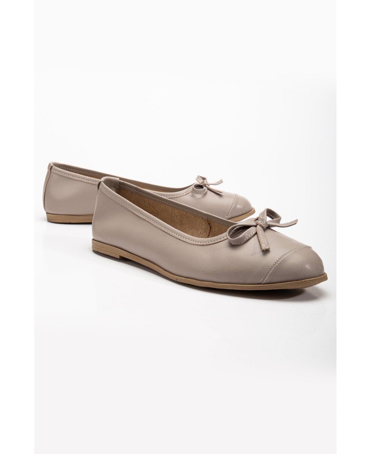 Brooklyn Leather Ballerina Flats - Black leather