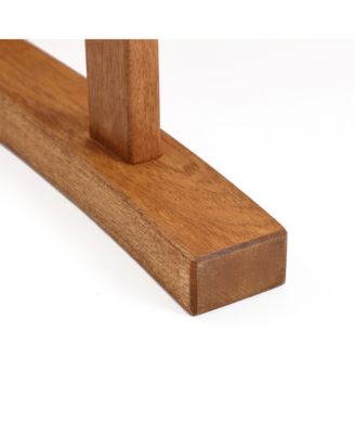 Natural Solid Wood 47.2-Inch Long Rectangle Outdoor Bench