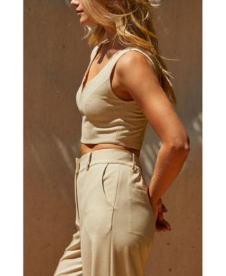 Женщины полумесяца Дебби V-провод укороченный топ