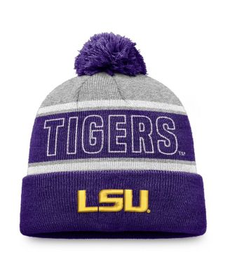 Top of the World - Men's Purple LSU Tigers Two-Tone Cuffed with Pom Knit Hat