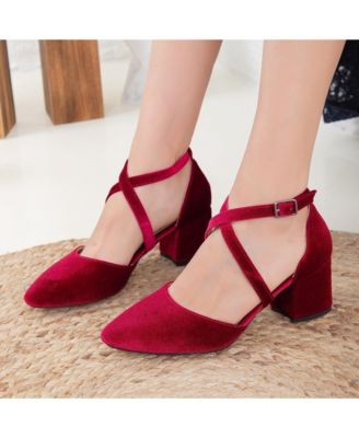 Dolly Low Block Heel Pumps