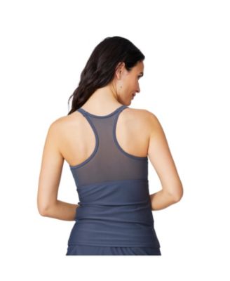 Свободный женский сетчатый топ-танкини в стиле кантри на молнии