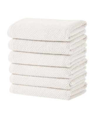Linery & Co. Textured Cotton Hand Towel Set, 6-Piece - Macy's