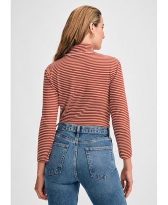 Женский топ-водолазка Isaac Mizrahi с рукавами 3/4 и высоким воротом в рубчик от Isaac Mizrahi