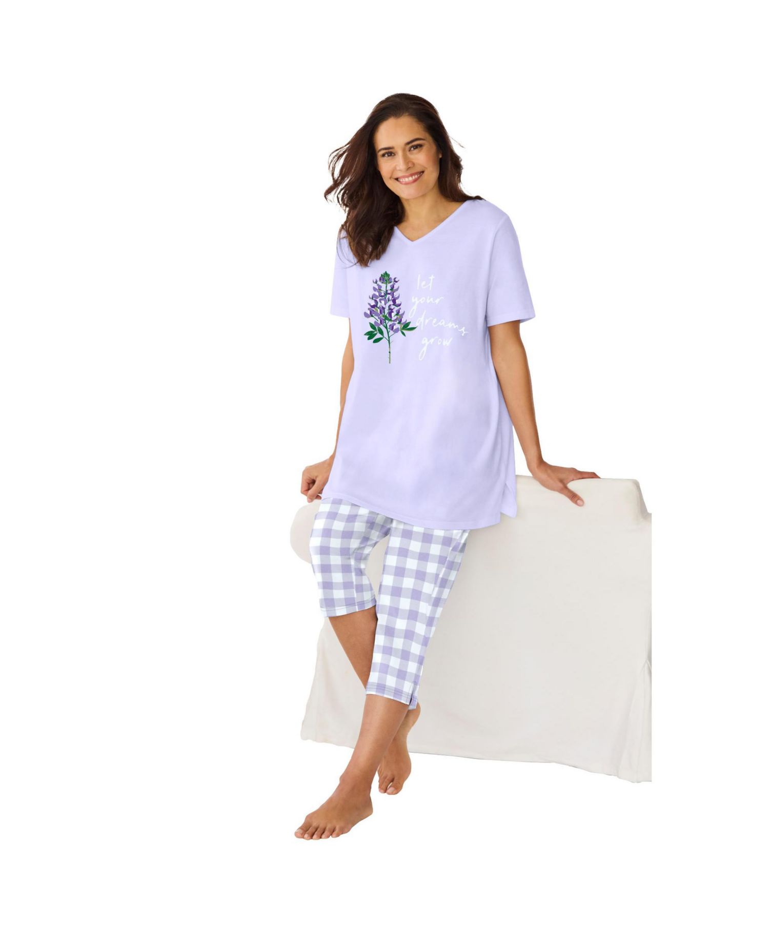 Plus Size Only Necessities Capri Pajamas