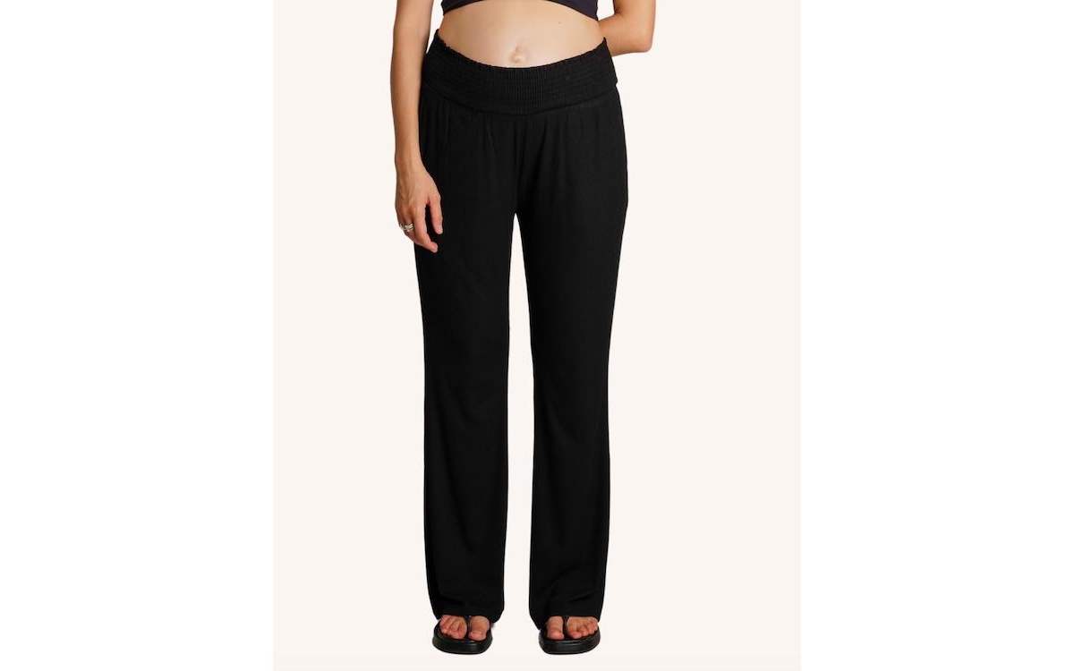 Maternity Super Soft Rib Pant - Black