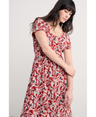 Women's S/S Tor View Dress with Scoop Neck