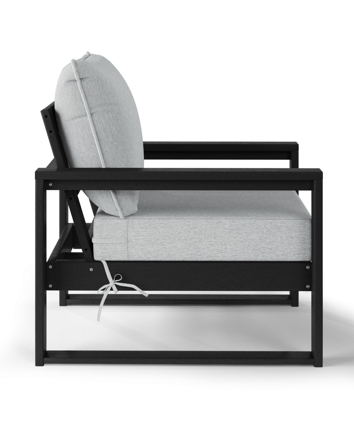 Outdoor Modern 3-Piece Hdpe Patio Sofa Set with Side Table