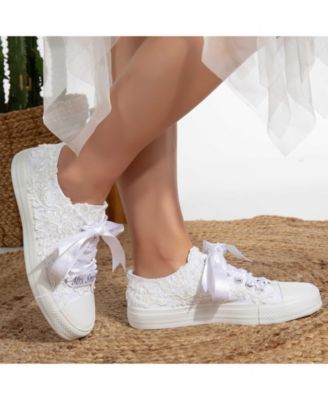 Belle Floral Lace Bridal Sneakers