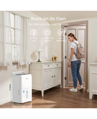 EnergyStar Dehumidifier for Home & Basement with Drain Hose AND Water Tank