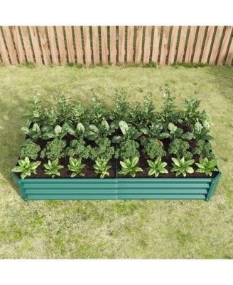 Raised Garden Bed Outdoor, 6×3×1ft , Metal Raised  Rectangle Planter Beds for Plants, Vegetables, and Flowers