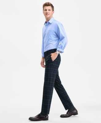 Men's Tartan Modern-Fit Dress Pants