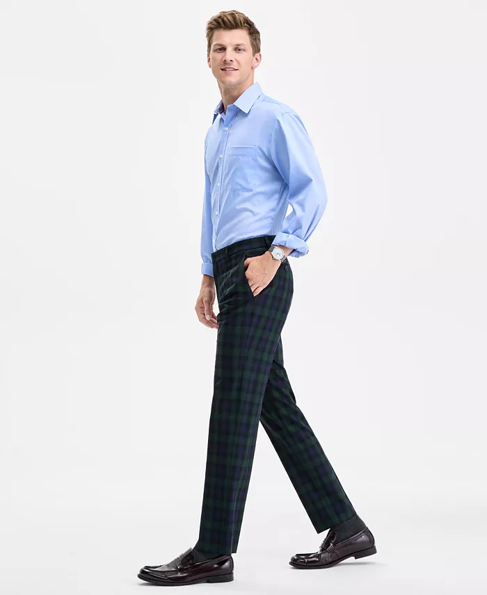 Men's Tartan Modern-Fit Dress Pants - thumbnail 5