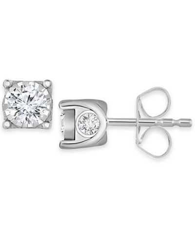 True miracle diamond stud earrings