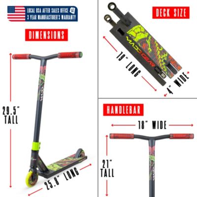 Pro Stunt Scooter for Kids Ages 5+ – Lightweight Durable Trick Scooter for Skatepark and Street – MG2 - Venom