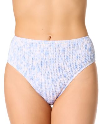 Salt + Cove - Juniors' Smocked High-Waist Swim Bottoms