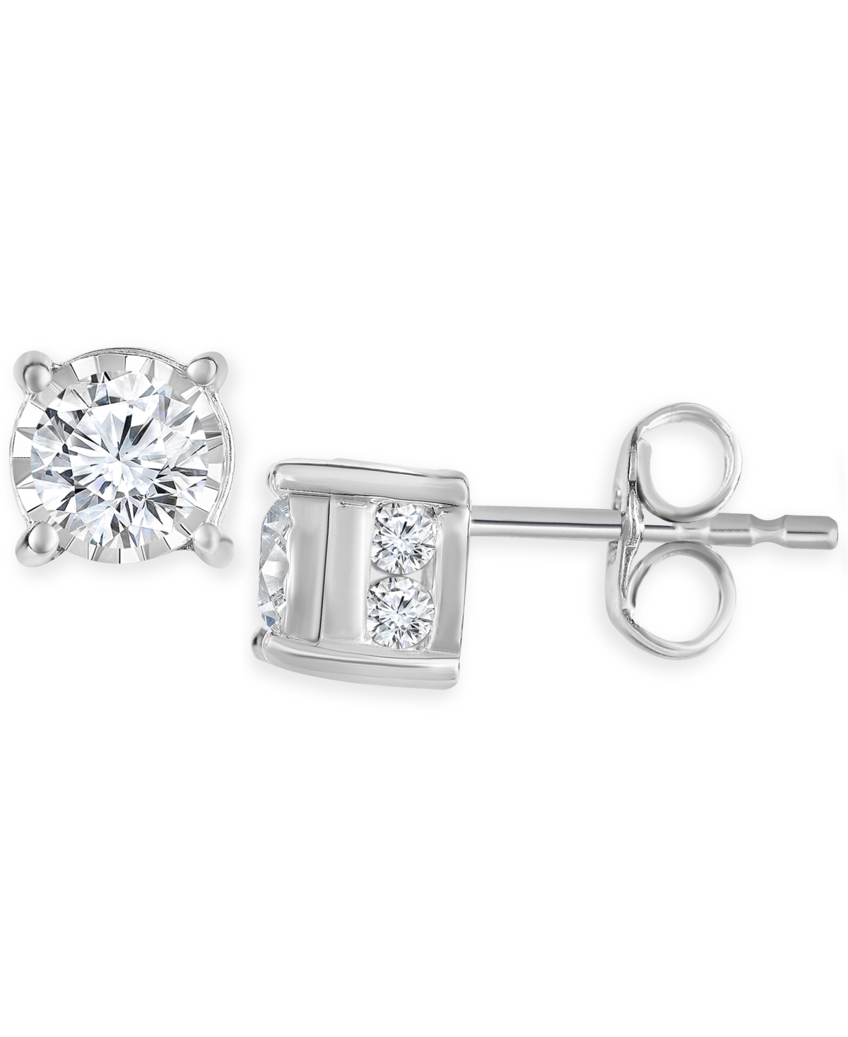 Diamond Stud Earrings (3/4 ct. t.w.) in 14k White, Yellow or Rose Gold - Rose Gold