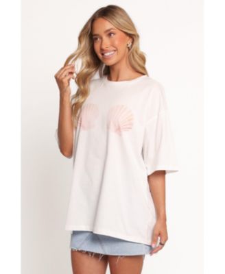 Женская футболка Sammie с рисунком в виде лепестков и щенка