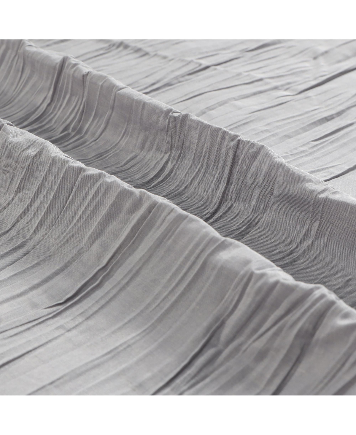 Grommet Broomstick Crush Curtains Pair, 38"X63"