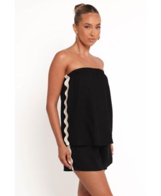 Женский комбинезон без бретелек Kristia с лепестками и щенком