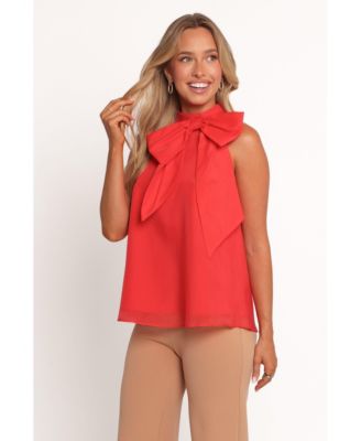 Женский топ с венецианским бантом в виде лепестков и щенка