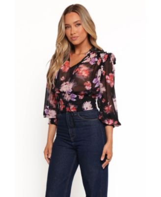 Женский топ Cody с лепестками и щенком