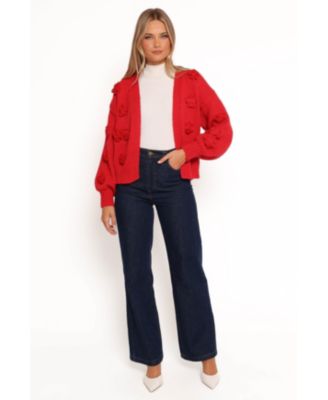 Женский кардиган Doralee Rose с лепестками и щенком