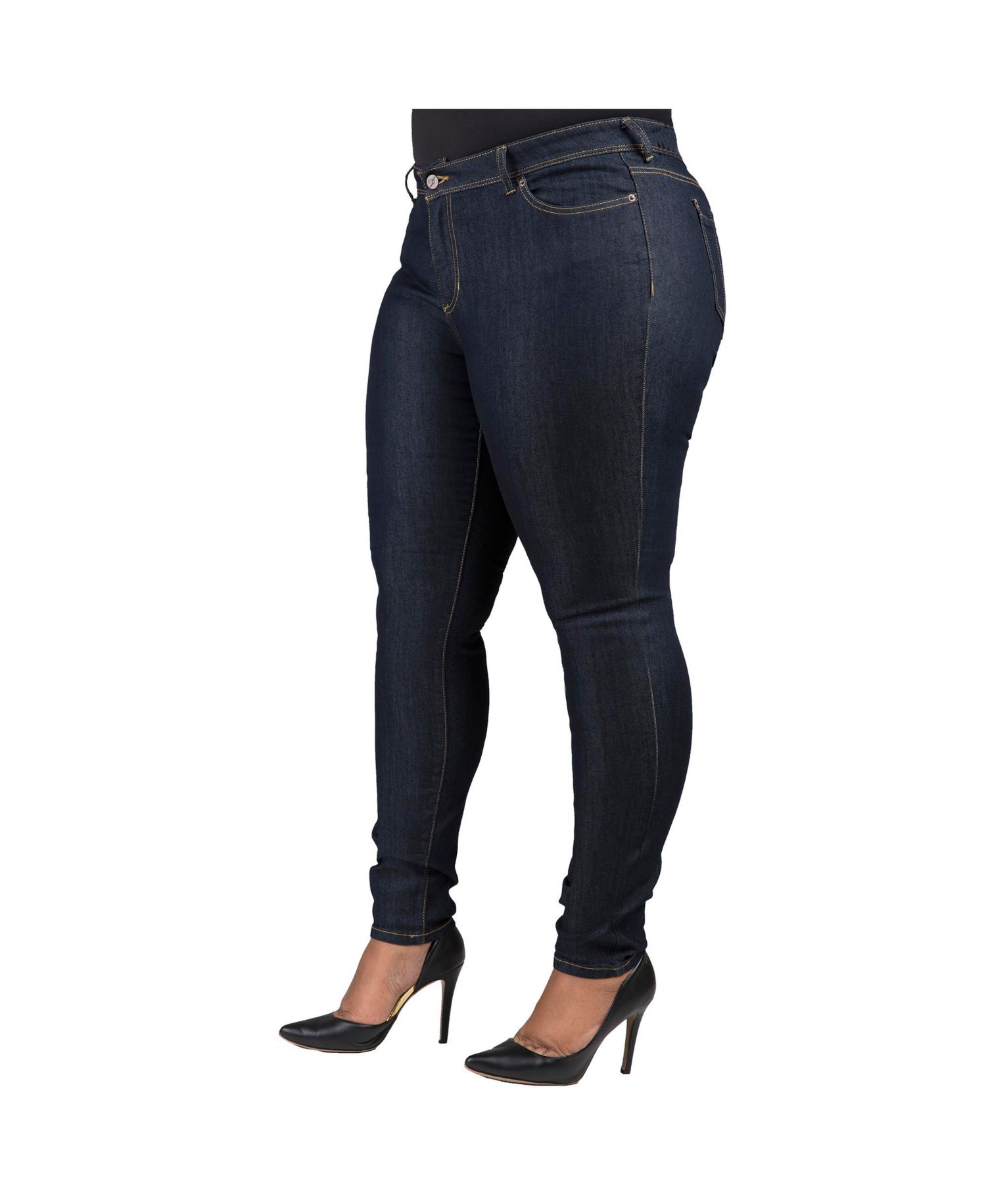 Women's Curvy-Fit Basic 5 Pockets Skinny Jeans Raw 29