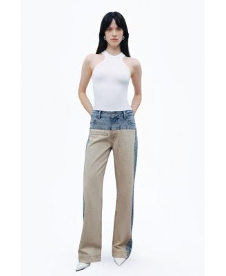 Женские застиранные джинсы NOCTURNE с завышенной талией