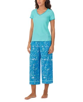 Cuddl Duds - Women's Printed Cropped Pajama Set