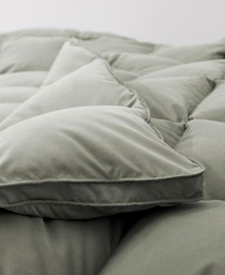 UNIKOME Medium Warmth Goose Feather Down Fiber Comforter, Full/Queen