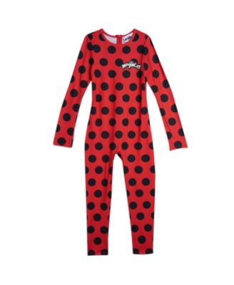 Ladybug Cosplay Jumpsuit Gloves and Mask 3 Piece Costume Set