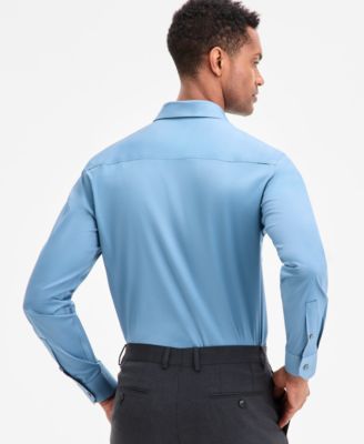 Men's Slim-Fit Temperature Regulating Dress Shirt, Created for Macy's