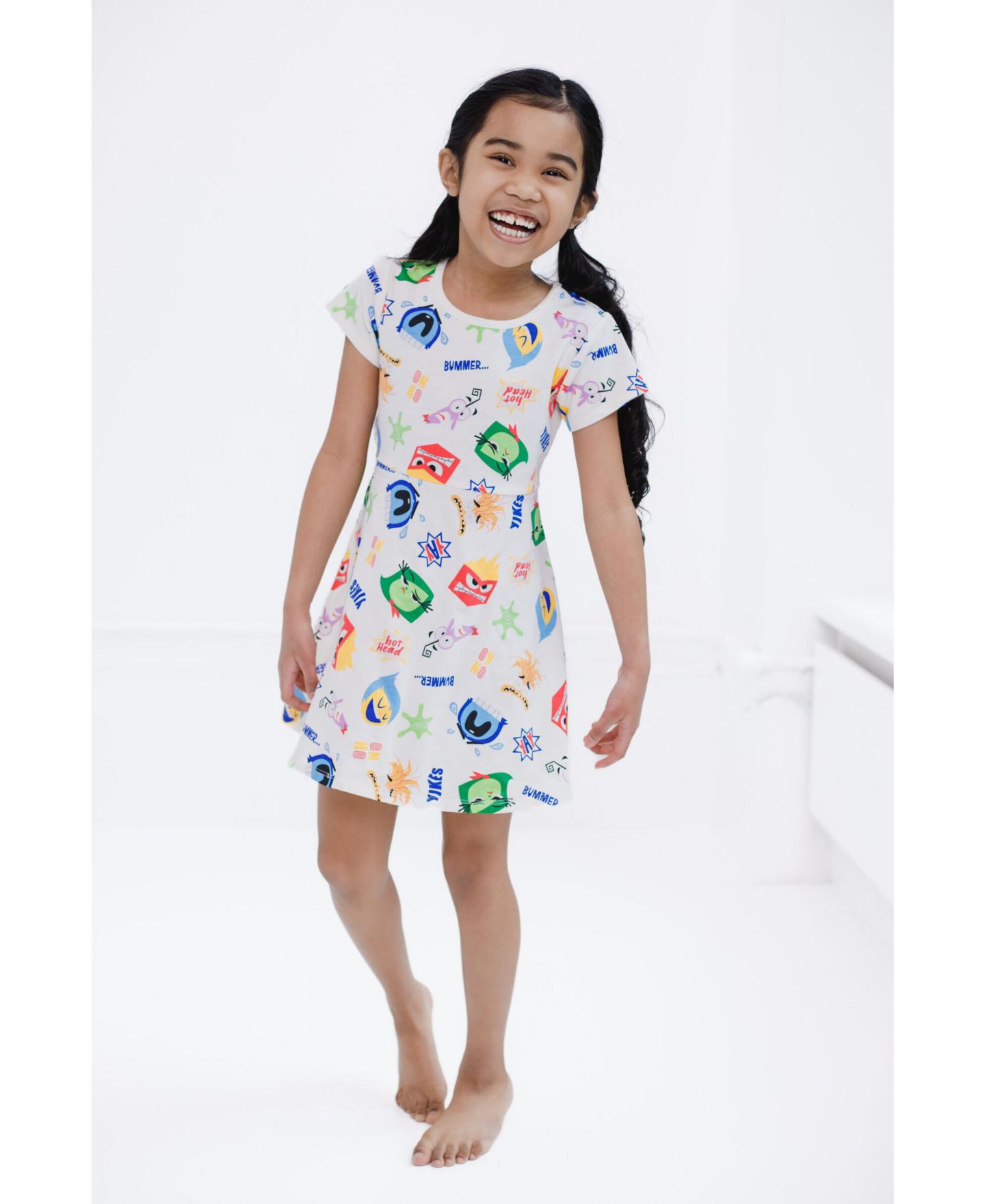Платье Inside Out Nightmare Before Christmas French Terry Skater Dress для девочек, цвет: Бежевый — фото 3