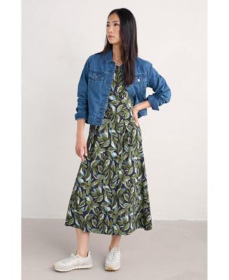 Женское платье с диким букетом из морской соли Cornwall длиной 3/4