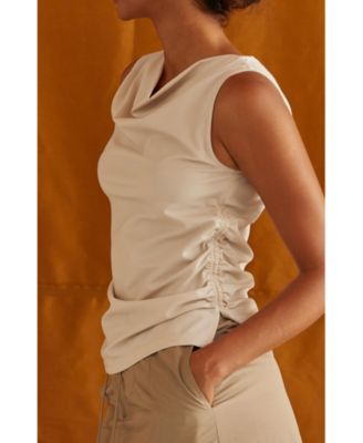 Женский вязаный топ Clem с гофрировкой в виде полумесяца