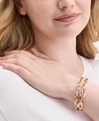 On 34th Gold-Tone Chain Link Double-Row Bracelet Exclusively at Macys 7490₽
