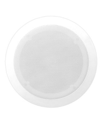 Pyle PDIC60T 6.5" In-Wall/In-Ceiling 2-Way Stereo Speakers with 70V Transformer - Flush Mount, White, Pair