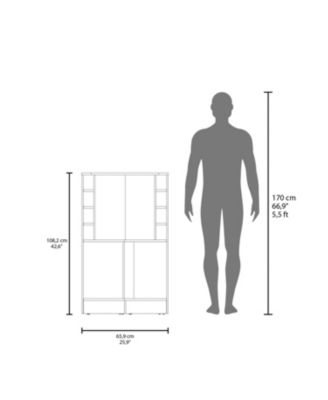 norwich Bar Cabinet, 2 Doors, 8 Wine Bottle Compartments, Natural Oak