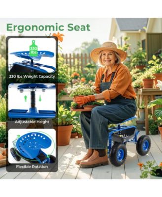 Garden Cart with Heavy Duty Tool Tray