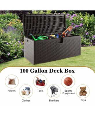100 Gallon All Weather Storage Container with Lockable Lid
