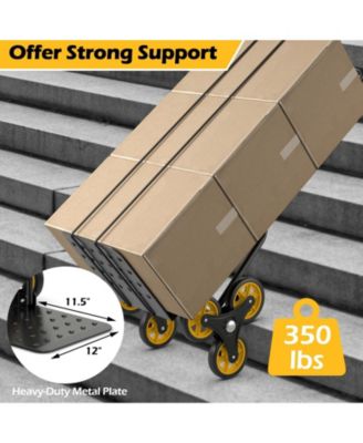 350 Lbs Capacity Stair Climber Hand Truck with Telescoping Handle