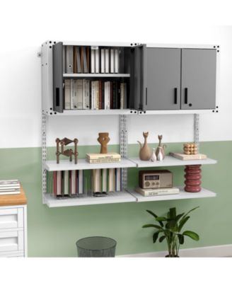 Metal Wall Cabinet with Lock and 3 Adjustable Shelves
